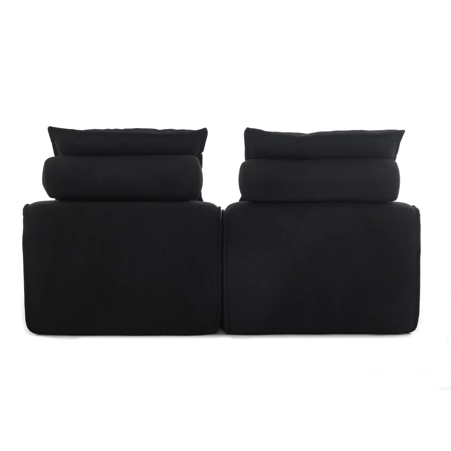 Modular Soft Corduroy DIY Sofa with Neck and Lumbar Pillows for Reading Nook - Image 19