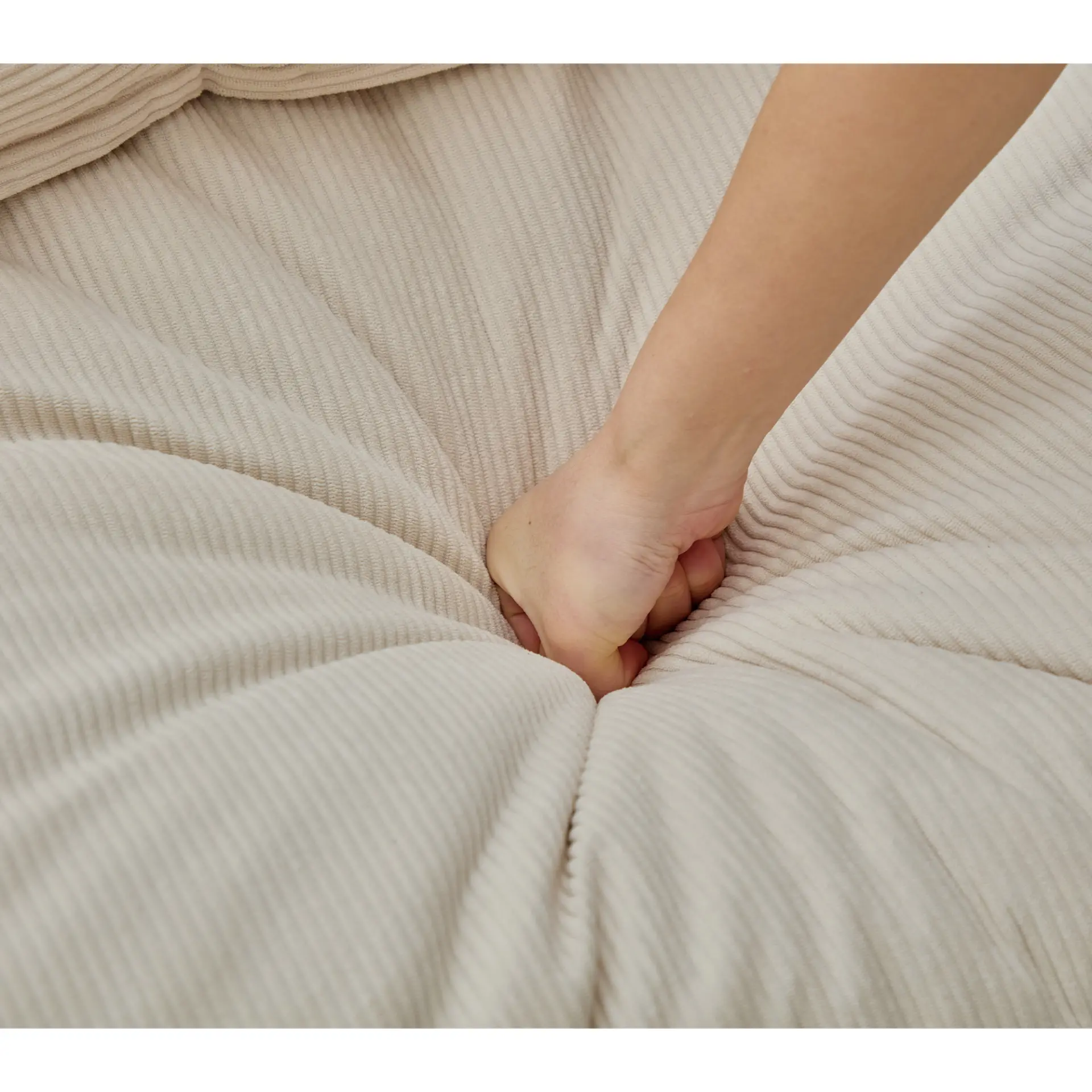 Modular Soft Corduroy DIY Sofa with Neck and Lumbar Pillows for Reading Nook - Image 28
