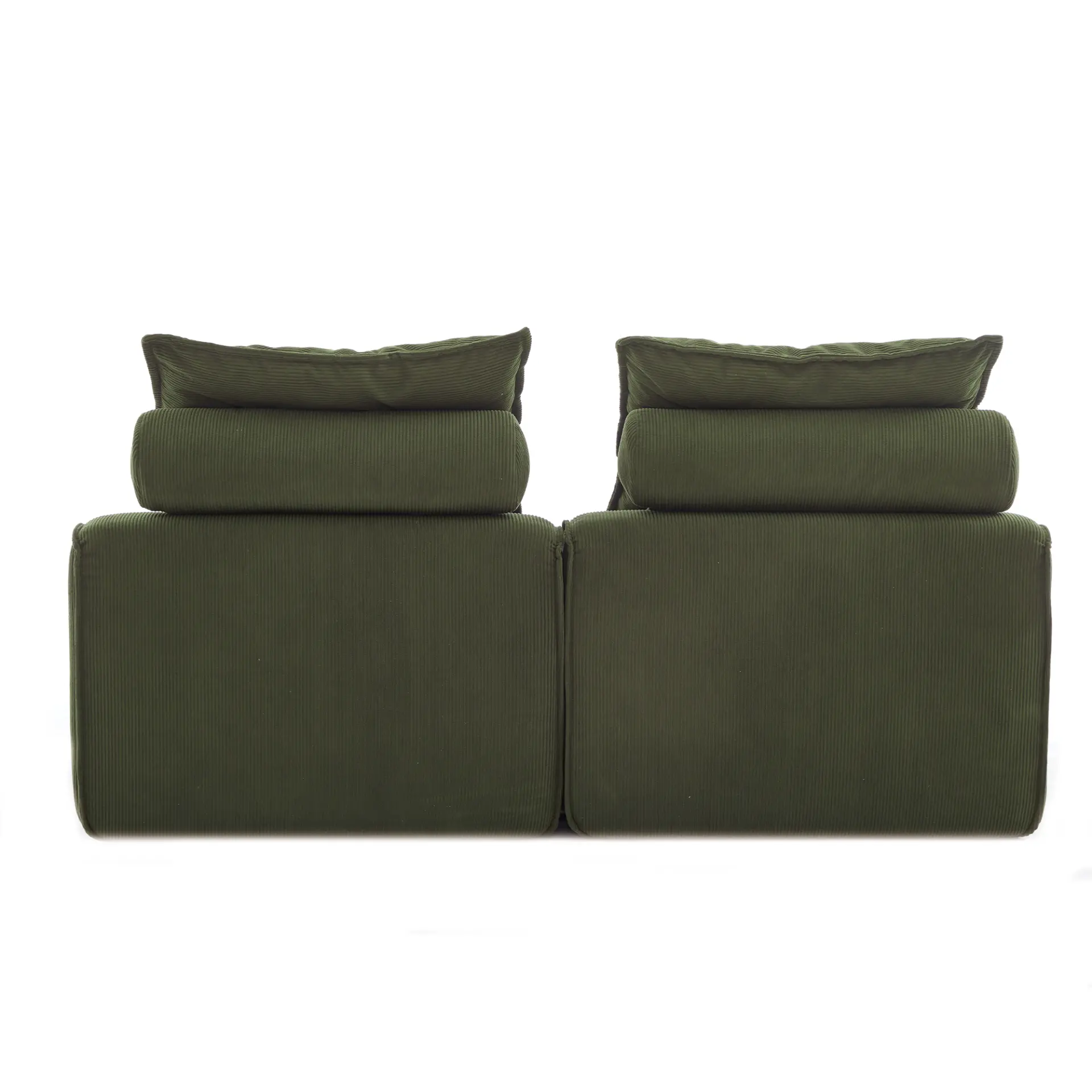 Modular Soft Corduroy DIY Sofa with Neck and Lumbar Pillows for Reading Nook - Image 53