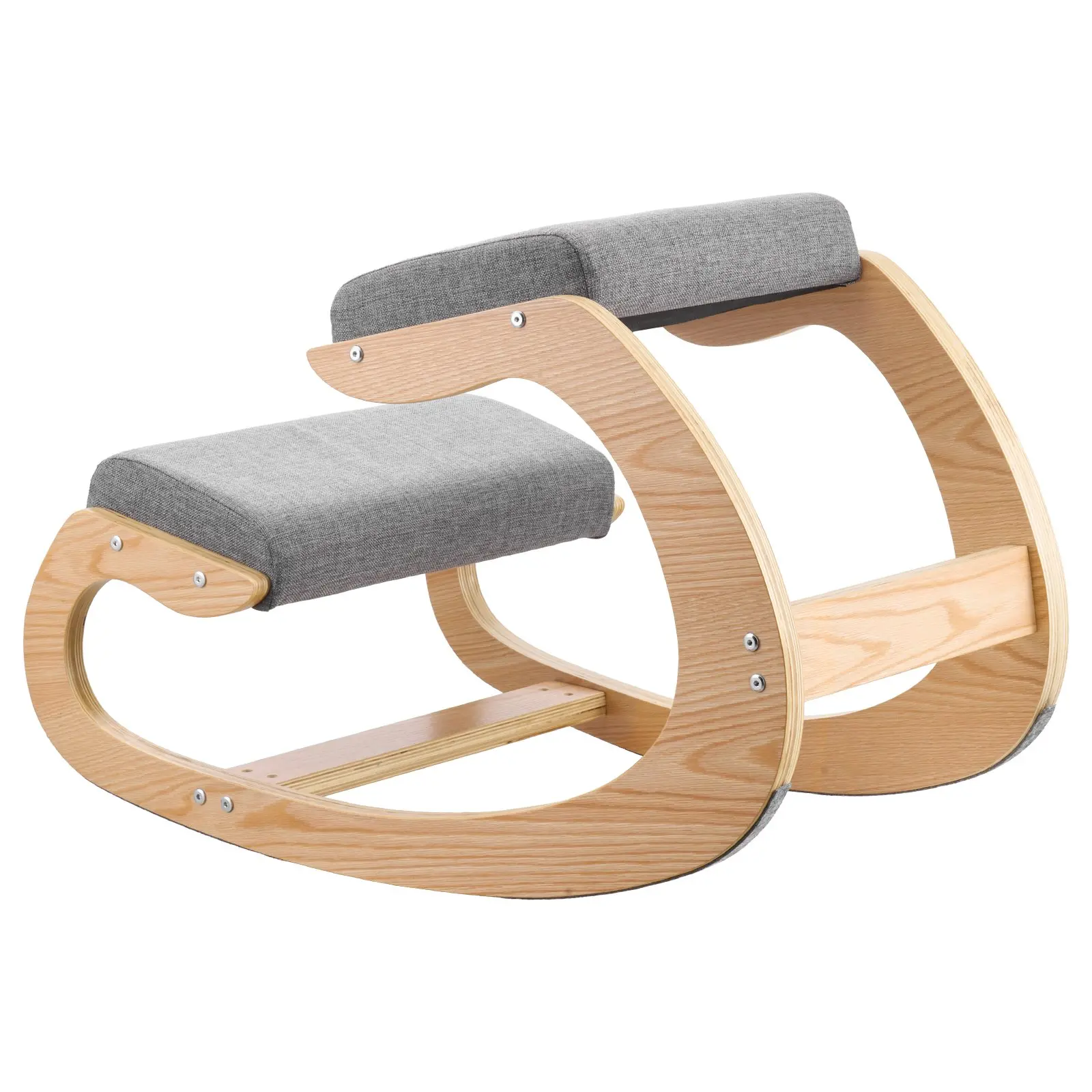 VEVOR Ergonomic Kneeling Chair, Wooden Posture Knee Chair with Thick Foam Cushions and Solid Wood Frame, Adjustable Height, - Image 10