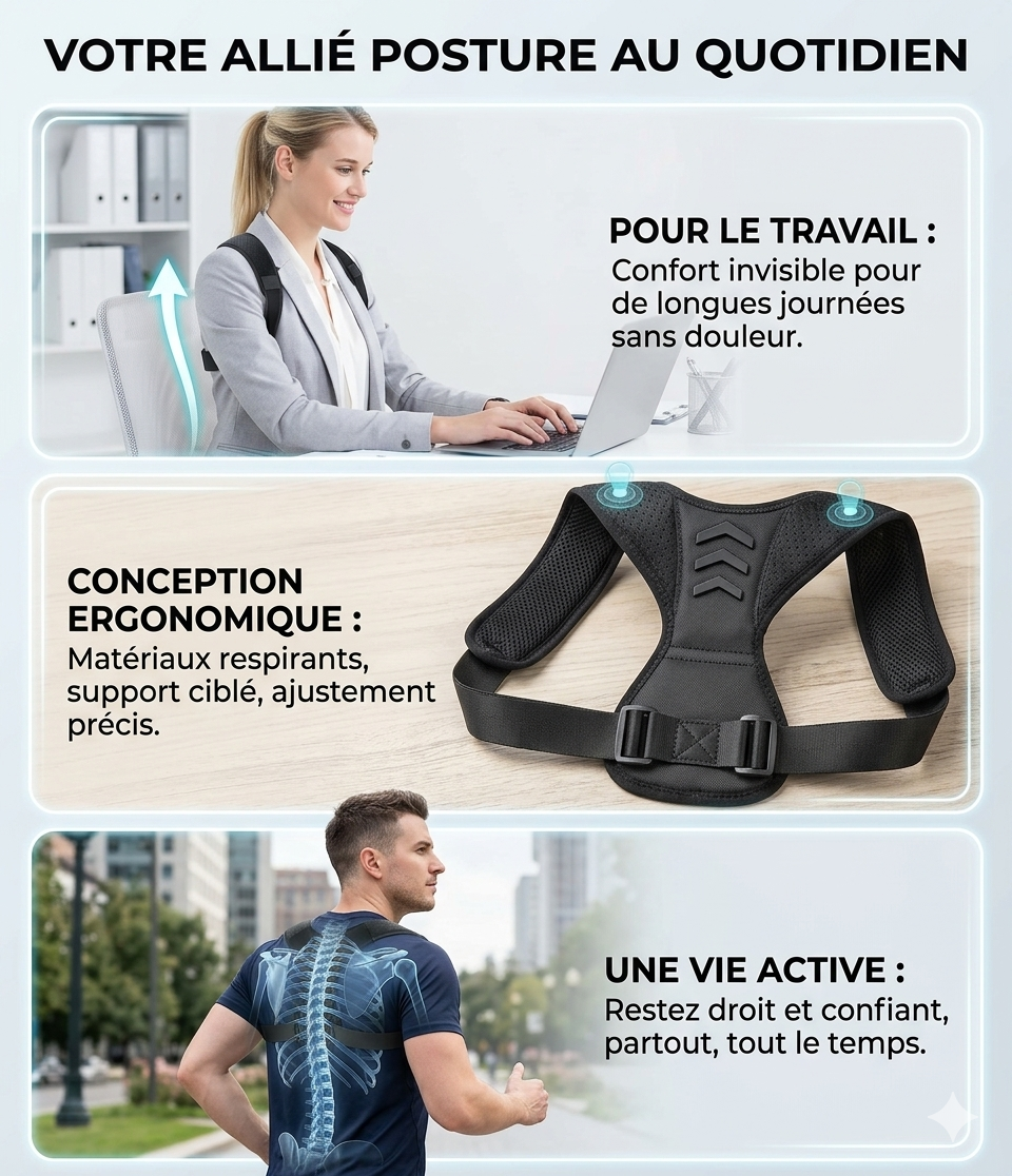 Smart Posture Corrector Back Brace Adjustable Shoulder Back Support for Pain Relief Unisex Posture Trainer